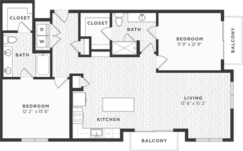 Two Bedroom Floorplan